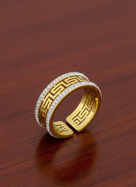 luxury stone  adjustable ring