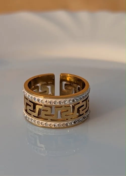 luxury stone  adjustable ring