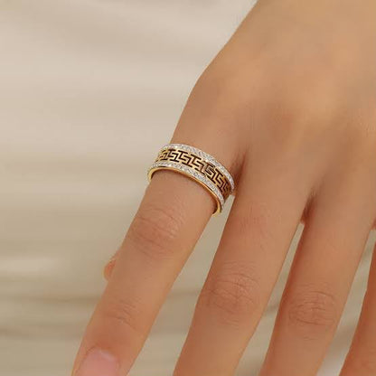 luxury stone  adjustable ring
