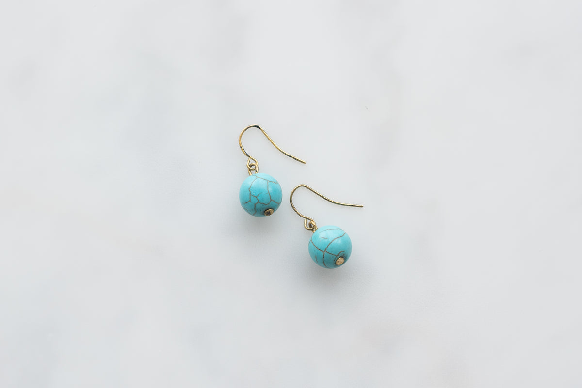Boho beaded drop earrings