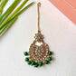 Sameera Earrings/Teeka Set (Green)
